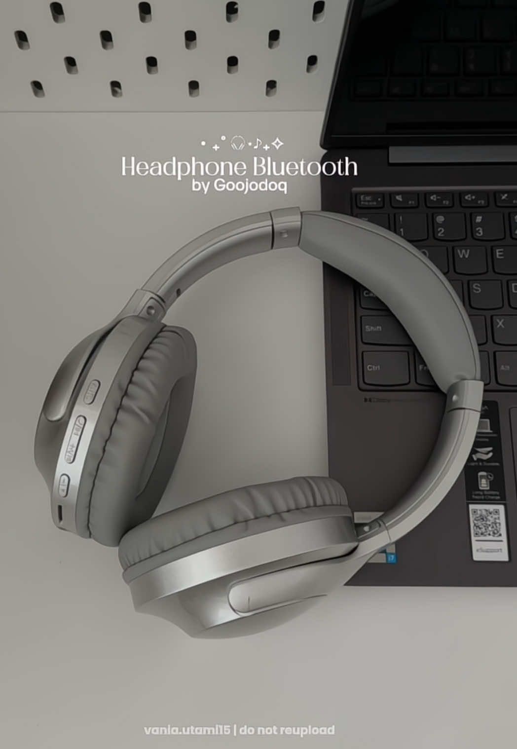 Headphone bluetooth terbaru dari @GOOJODOQ OFFICIAL suka banget sama warnanya keliatan mewahhh ✨🤩 #headphone #headset #goojodoq #headphonebluetooth #headsetmurah 