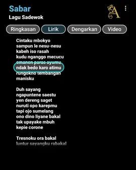 Sabar #virallagutiktok #trendingsong #fyp #liriklagu #lirikgoogle #xybca