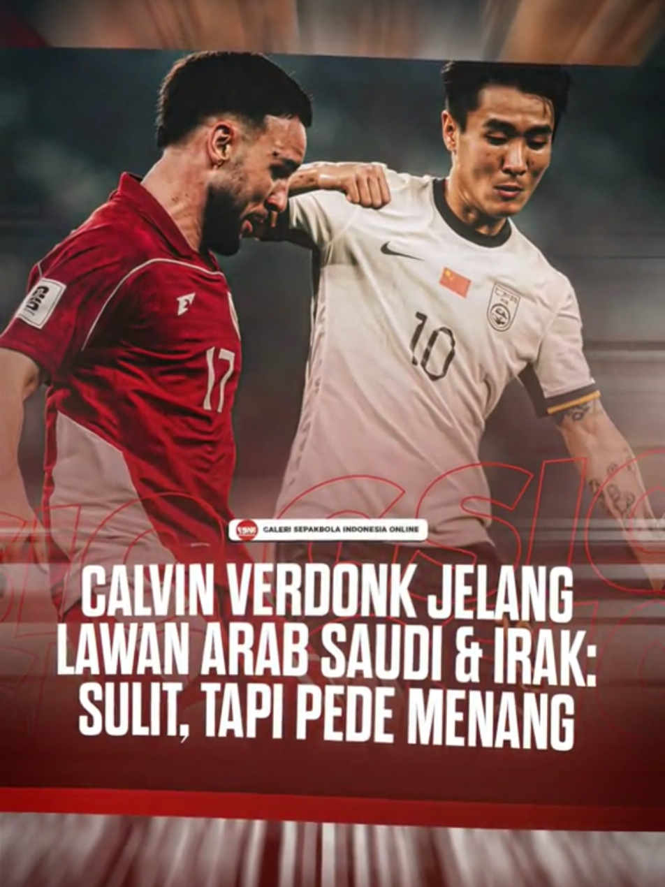 Calvin Verdonk yakin Timnas Indonesia bisa lolos ke Piala Dunia dan menang di Ronde 4 melawan Arab Saudi serta Irak🔥🇮🇩🦅 Laga akan digelar di King Abdullah Sports City Stadium, 8 Oktober kontra Arab Saudi dan tiga hari kemudian melawan Irak. Verdonk menegaskan meski sulit, Timnas punya mentalitas baik dan pergi ke sana untuk menang. #calvinverdonk #timnasindonesia #kitagaruda #creatorsearchinsights #foryoupage