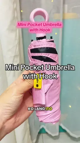 Mini Pocket Umbrella with hook. #umbrella #pocketumbrella #miniuvumbrella #miniumbrella #payong 