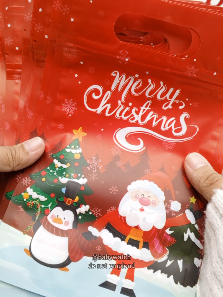 Merry christmas ziplock lootbags 🌲💖 #christmaslootbags #lootbags #candybags #christmas 
