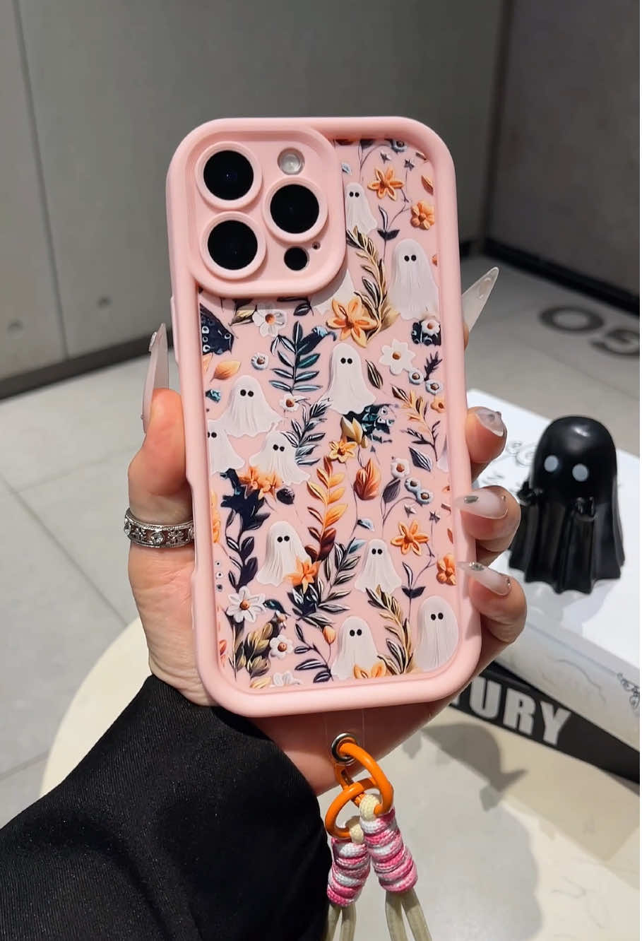 Oh ~ wait a minute ❗️Good news for those of you who easily drop your phone! 🙌 No more worrying about dropping your phone. This phone case with a lanyard is your new best friend🤣.#cute #funny #ghost #phonecase #halloween 