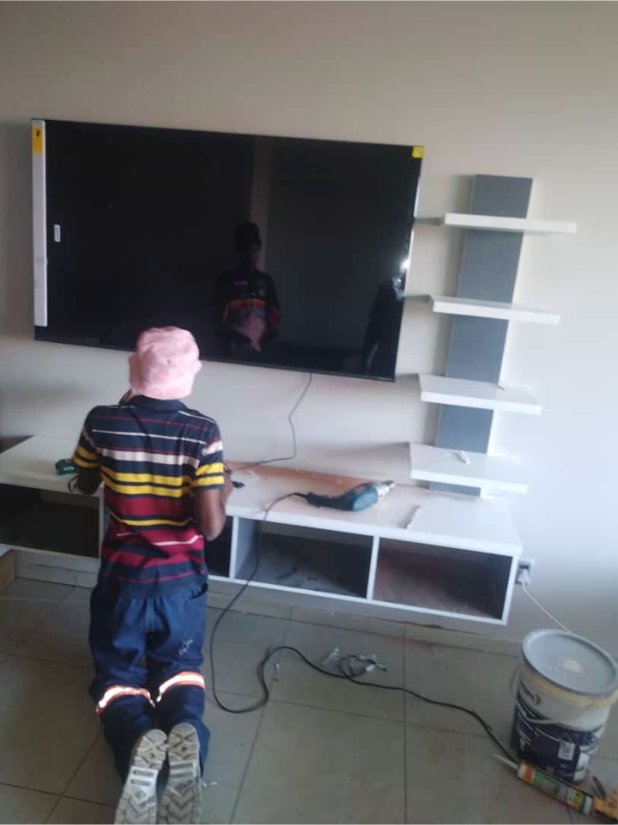 Turning empty spaces into timeless statements #southafricatiktok🇿🇦 #interiordesign #tv #tvstand 