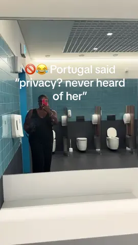 🚽 Portugal… We Need to Talk 😂 So I walk into this bathroom in Portugal and… NO DOORS. Just wide open stalls with a giant mirror so literally everyone can see you 😳😂 Would you use this or hold it till the cruise ship? ⛴️🤣 #travelmoments #bathroomchronicles #cruiselife #funnytravel #portugal 