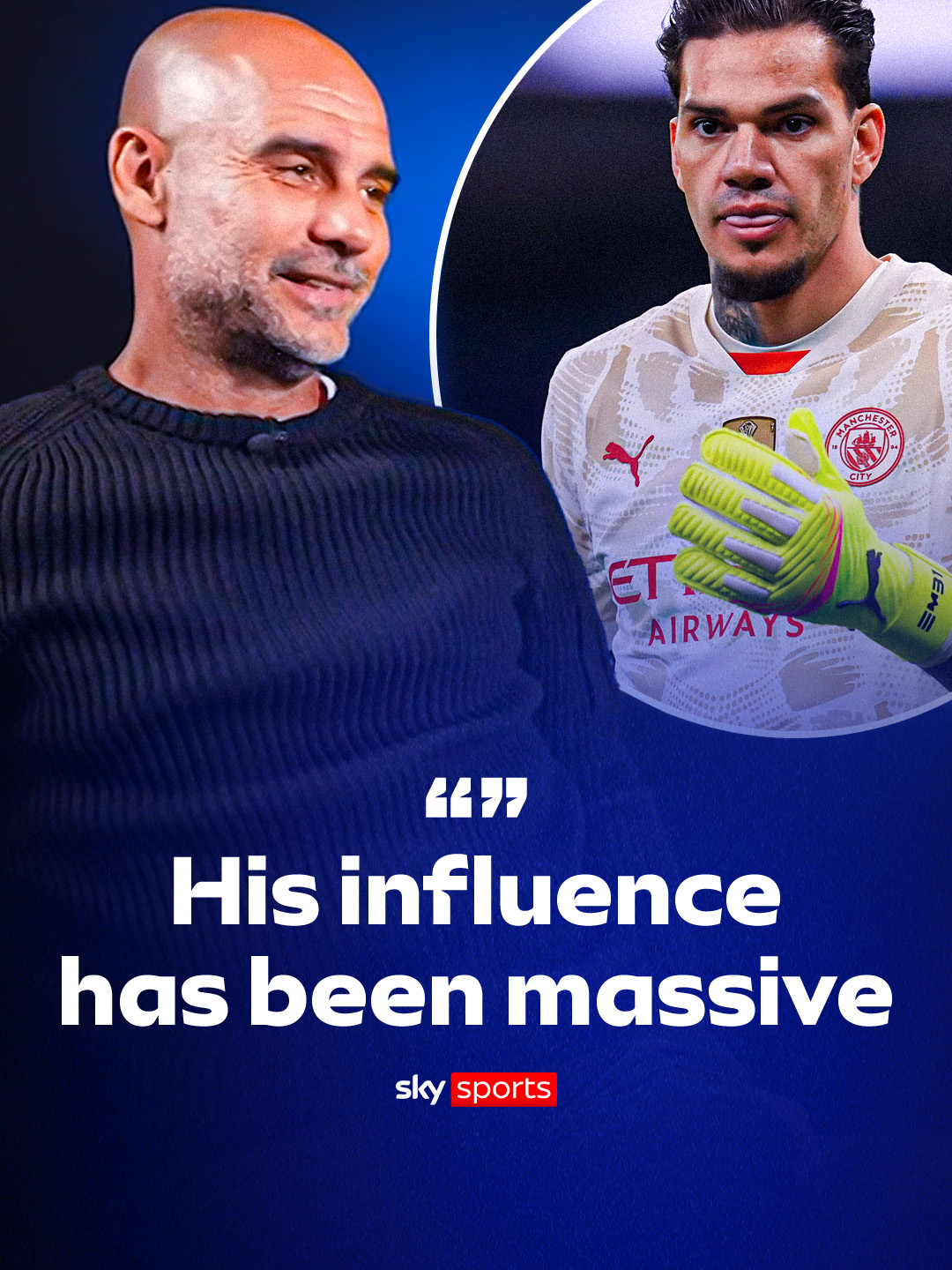 Pep Guardiola on Ederson's influence at Manchester City 🥹 #mancity #pepguardiola #footballtiktok