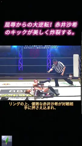 屈辱からの大逆転！赤井沙希のキックが美しく炸裂する。#プロレス #女子プロレス #tiktok #fyp #トクトクSALE 