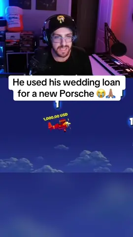 He used his wedding loan for a new Porsche 😭 #fyp #streaming #streamer 