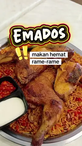EMADOS paket 1 ekor lebih hemat... bisa makan bareng-bareng nih!!! diskon 30% khusus pembelian di tiktok, Cobain Yukkk!!!  #jelajahkuliner #emadosshawarma #nasibriyani #promogajian #mukbang 