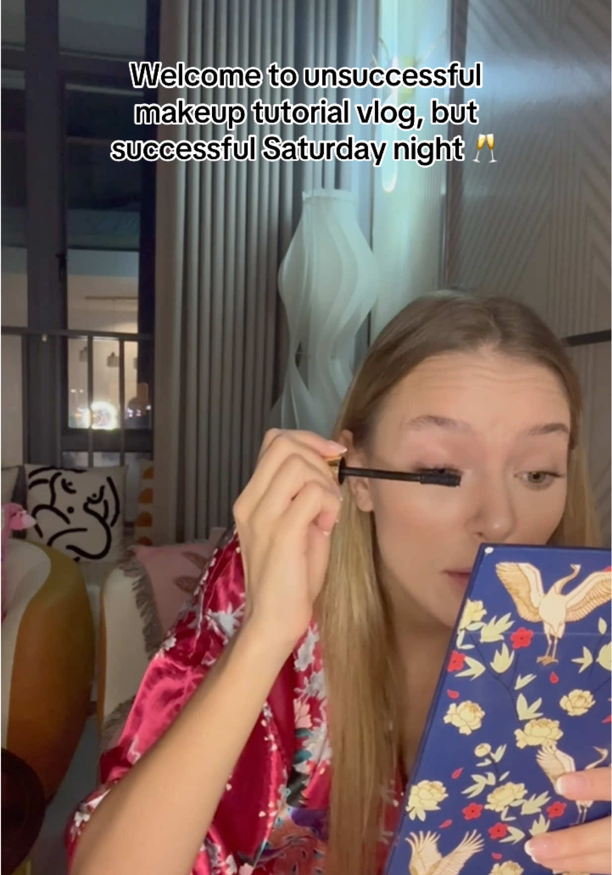 Unsuccessful makeup tutorial🤣 #makeup #saturdaynight #girlsnight 