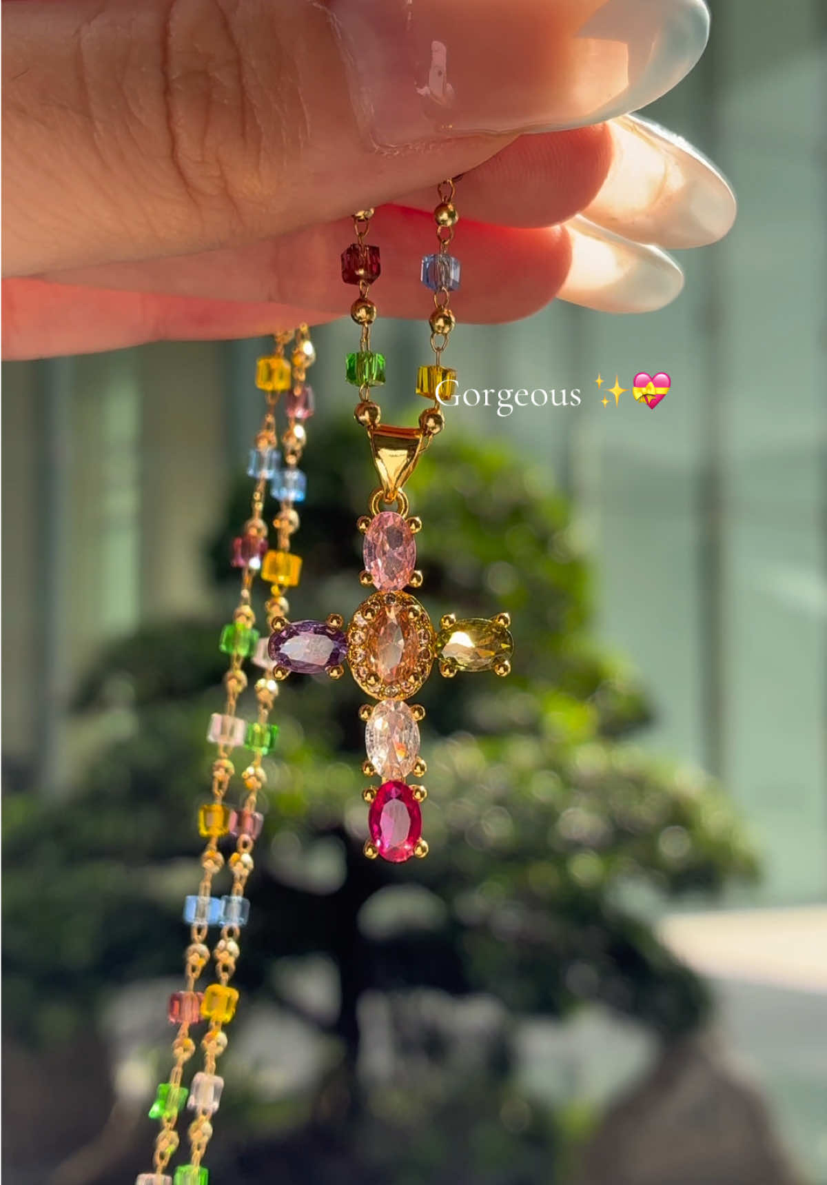 love it so much🥹💕#crossnecklace #jesus #jewelry #cross #holybible 