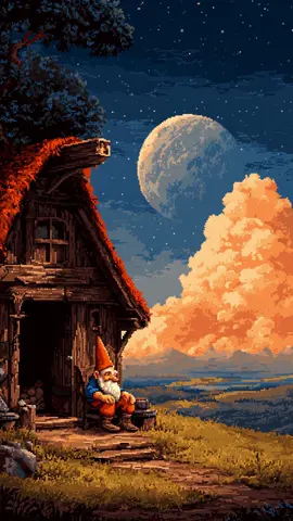 Relaxing evening  #darkfantasy #nostalgia #pixelart #midjourney #fyp 