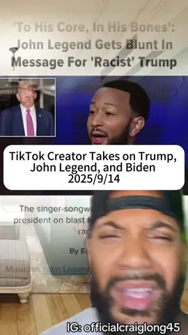 Exposing Political Hypocrisy: TikTok Creator Takes on Trump, John Legend, and Biden #craiglong45 #craiglong #foryou #cmoedy #trump2024 #viralvideo #humor #trump #fyp #johnlegend
