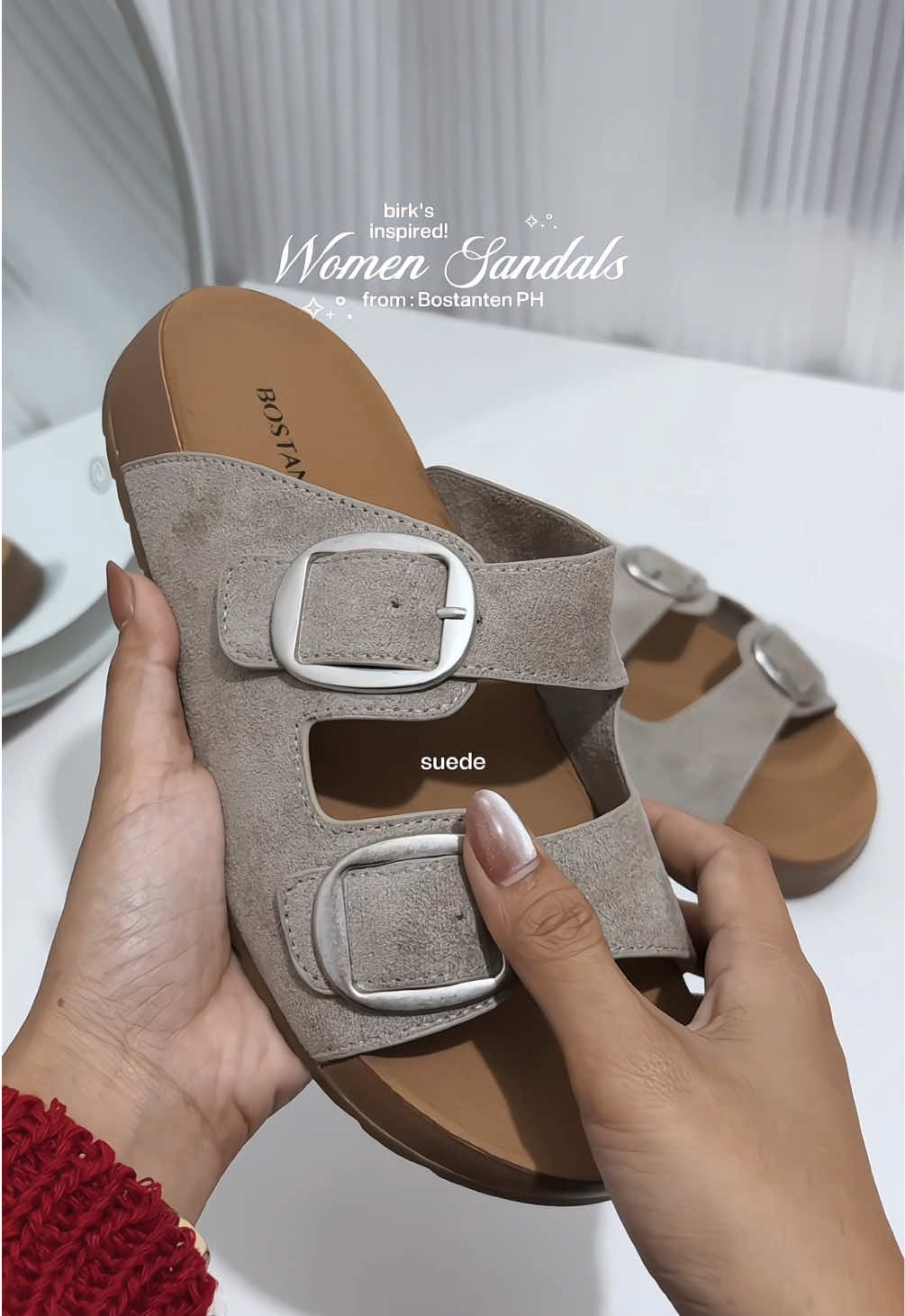 Women Sandals Birks-Inspired 🤩 Double Buckle Strap! 🤎 #womensandals #bostanten #sandalsforwomen #slippersforwomen #giftidea 