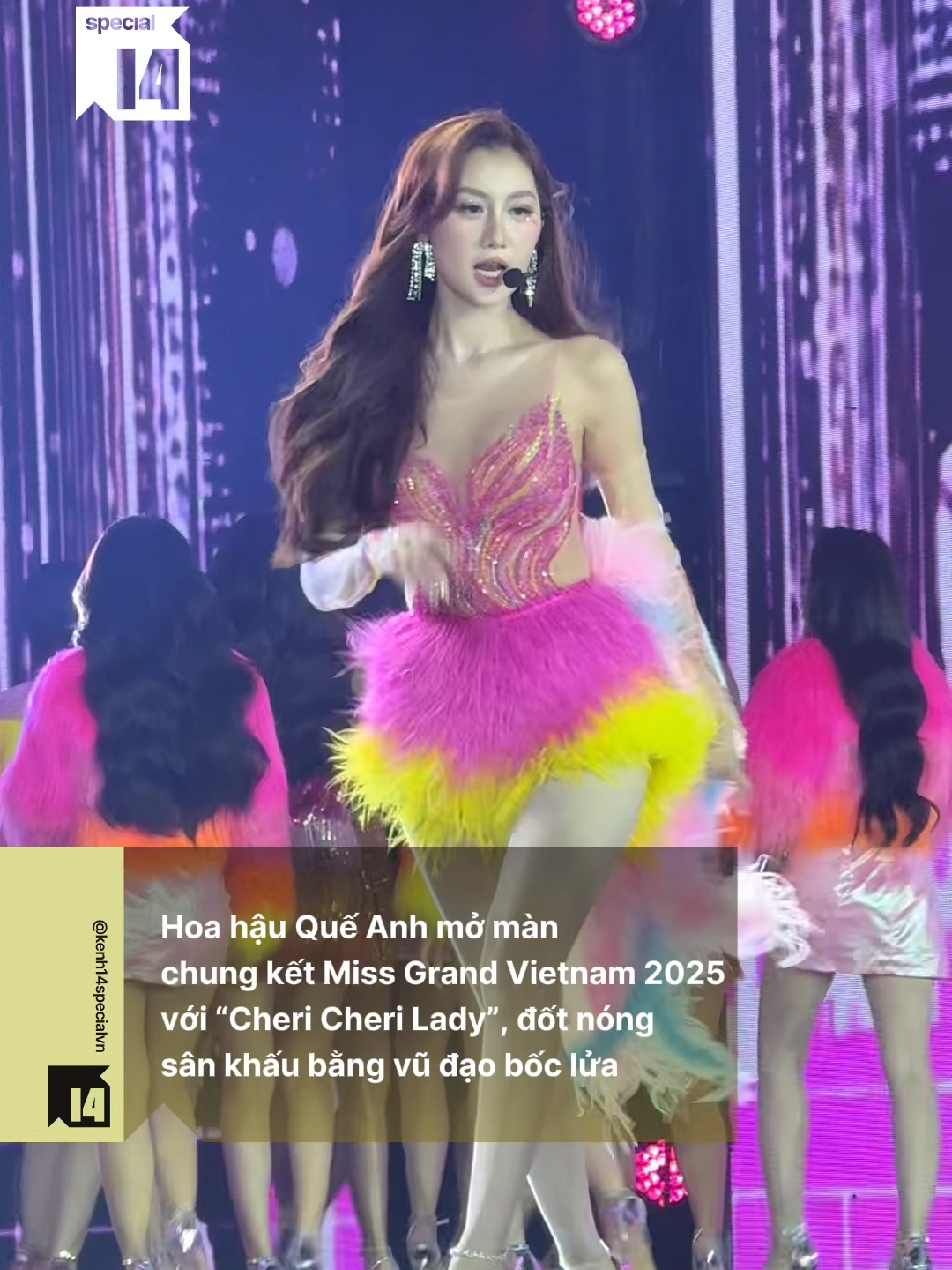 Hoa hậu Quế Anh mở màn chung kết Miss Grand Vietnam 2025 với “Cheri Cheri Lady”, đốt nóng sân khấu bằng vũ đạo bốc lửa #kenh14special #kenh14 #tiktoknews #giaitri #amm