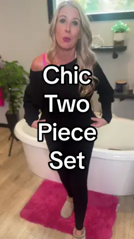Moms… this is the set that makes you feel put together and comfy at the same time 🙌 Cozy ribbed fabric, drawstring waist, and that slouchy pullover that hides the snack-mommy tummy 😅 Perfect for errands, sports runs, or just lounging with the kids. Affordable, chic, and so wearable all season long. 🍂✨ #chicstyle #cozyseason#affordableoutfits #momstyleoutfits #twopieceset