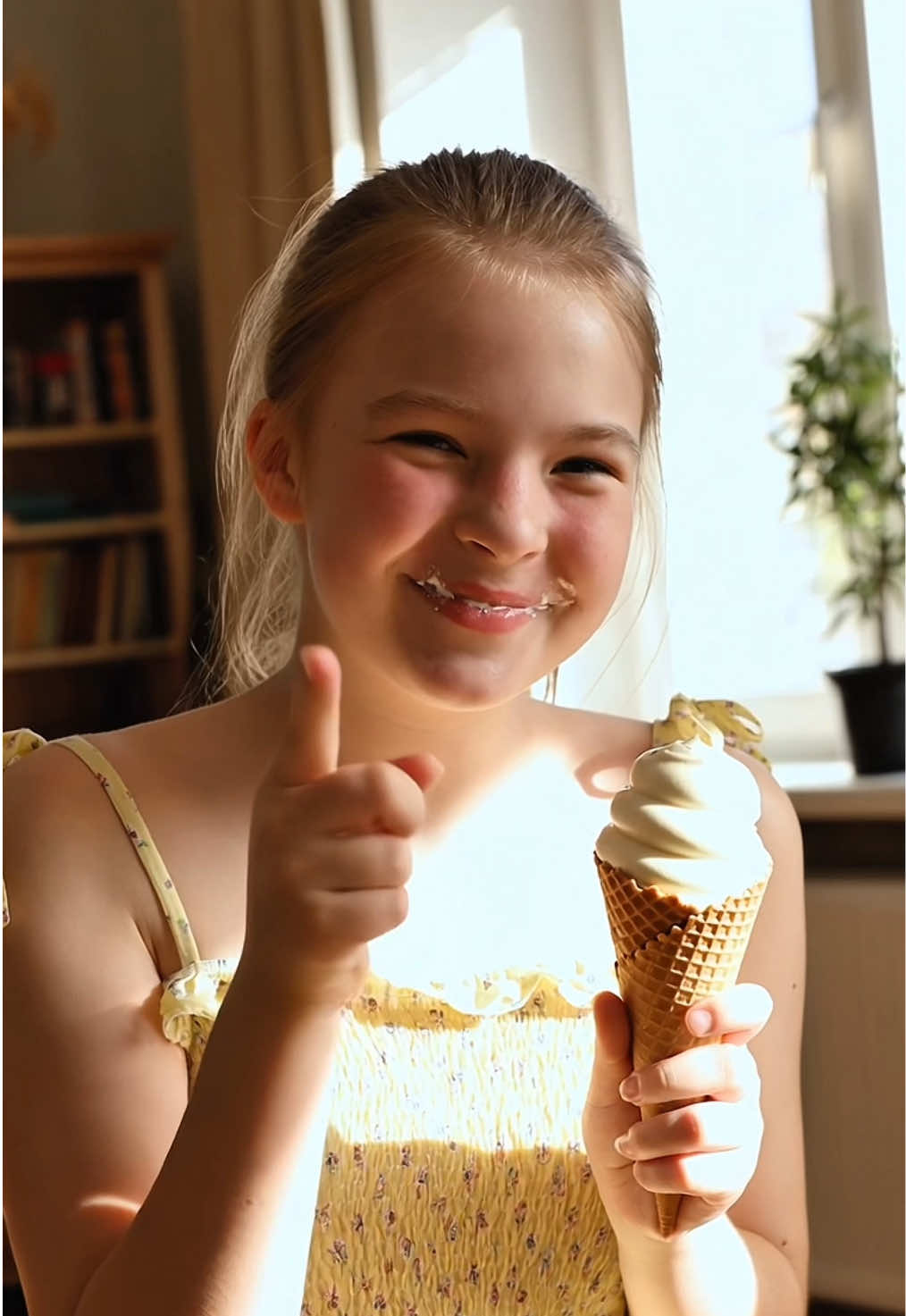 Süße Stimmung mit Eis – ein Moment der Freude #SüßesLeben #Eiszeit #Kindheit #Sommerglück #SüßeStimmung