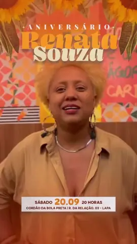 Marina Iris, a anfitriã do pagode, tem um convite para você: dia 20 de setembro, no Bola Preta, vai ter muito samba no aniversário da Renata Souza!  Garanta logo seu ingresso! Para retirar o convite basta apenas entrar no link do SYMPLA no storie, bio ou destaque do instagram @renatasouzario.  Atrações confirmadas pro samba:  🎶 Pagode da Marina Iris com participação de Rita Benneditto, Marcelle Motta, Nego Alvaro, Andreia Caffé, IfaToki Maíra Freitas Aguardo vocês.  Retire seu ingresso nos stories! 