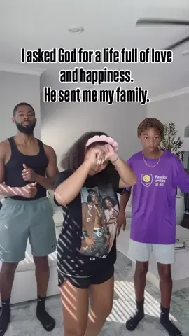 Don’t judge us too hard 🤣 we just woke up!  Happy Sunday! Grateful for these 3 🥰 . . . . . . . . . . #familydance #dancingfamily #FamilyFun #viralvideos #tiktokdance