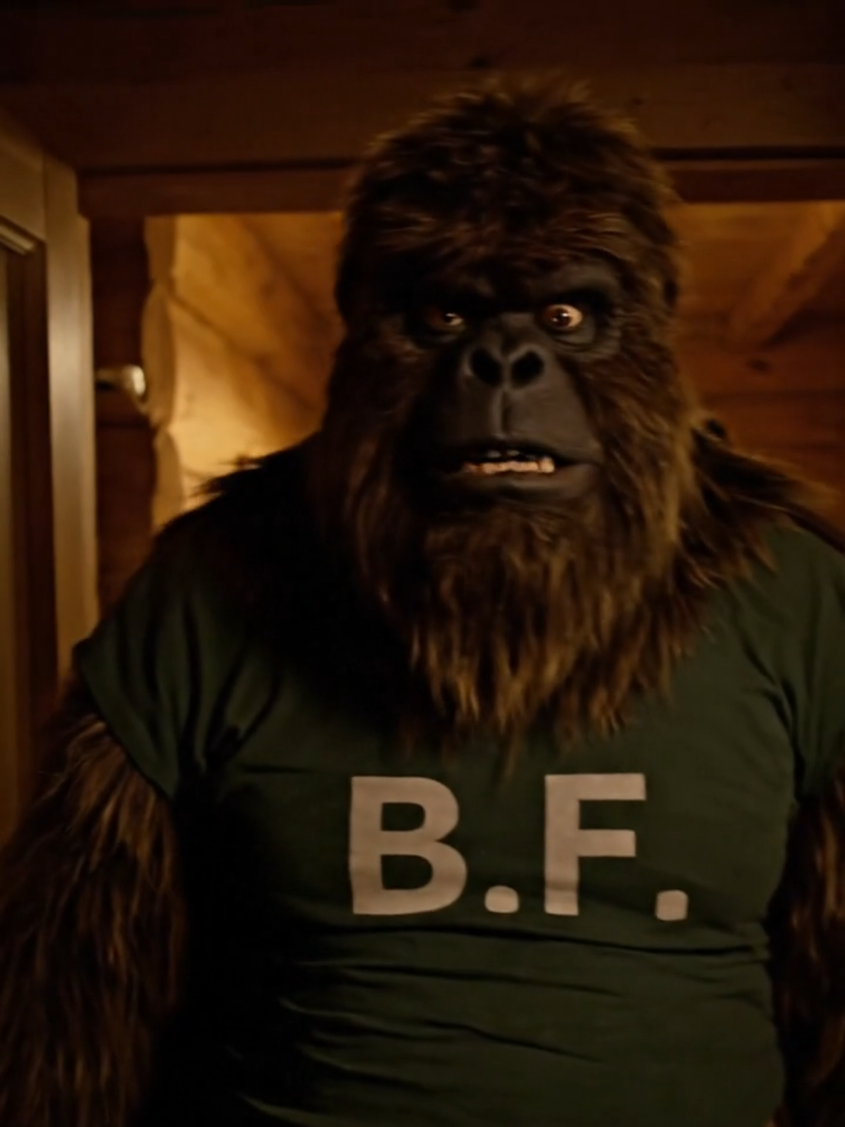 Mut ist nicht, keine Angst zu haben - Mut ist, seiner Frau nachts um 4 mit dem Besen in der Hand so einen Spruch zu drücken 😂🧹👣 #bigfoot #lustig #comedy #Sprüche #ai 