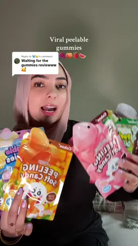 Replying to @🦋🙂‍↔️ The mango reminds me of the overseas mangos 🥭🥹 @Cokoc sweet gummies Thank you for sending me these! #peelablegummy #peelerz #peelablemangogummy #beefgelatingummies #halalcandy 