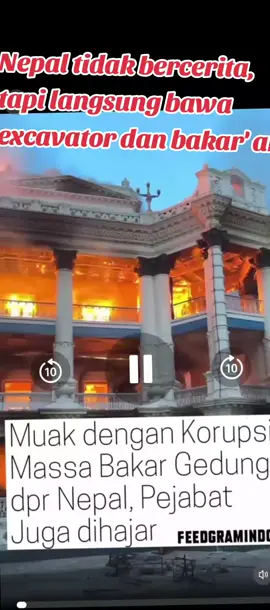 Muak dengan koruptor, rakyat Nepal bergerak #koruptor#Rakyatmarah #DPR #rusuh #fypシ゚viral 