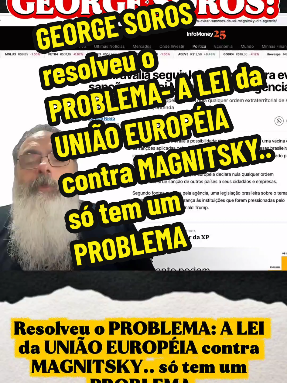 GEORGE SOROS resolveu o PROBLEMA- A LEI da UNIÃO EUROPÉIA contra MAGNITSKY.. só tem um PROBLEMA. #política #xandao #Lula #bolsonaro #ancapsu 