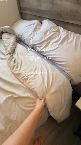 The comforter set I have been looking for! 🤍 breathable lightweight and soooo comfy!  #comforterset #comforter #bedding #hotsleeper #elevatedhome 