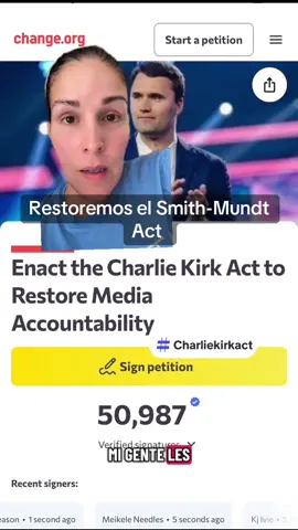 https://www.change.org/p/enact-the-charlie-kirk-act-to-restore-media-accountability #charliekirk #latinosennewyork #latinos #latinostiktok 