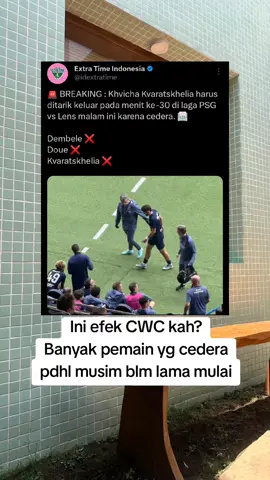 🚨 BREAKING : Khvicha Kvaratskhelia harus ditarik keluar pada menit ke-30 di laga PSG vs Lens malam ini karena cedera. 🏥 Dembele ❌ Doue ❌ Kvaratskhelia ❌ #psg #parissaintgermain #dembele #kvaratskhelia #fyp 