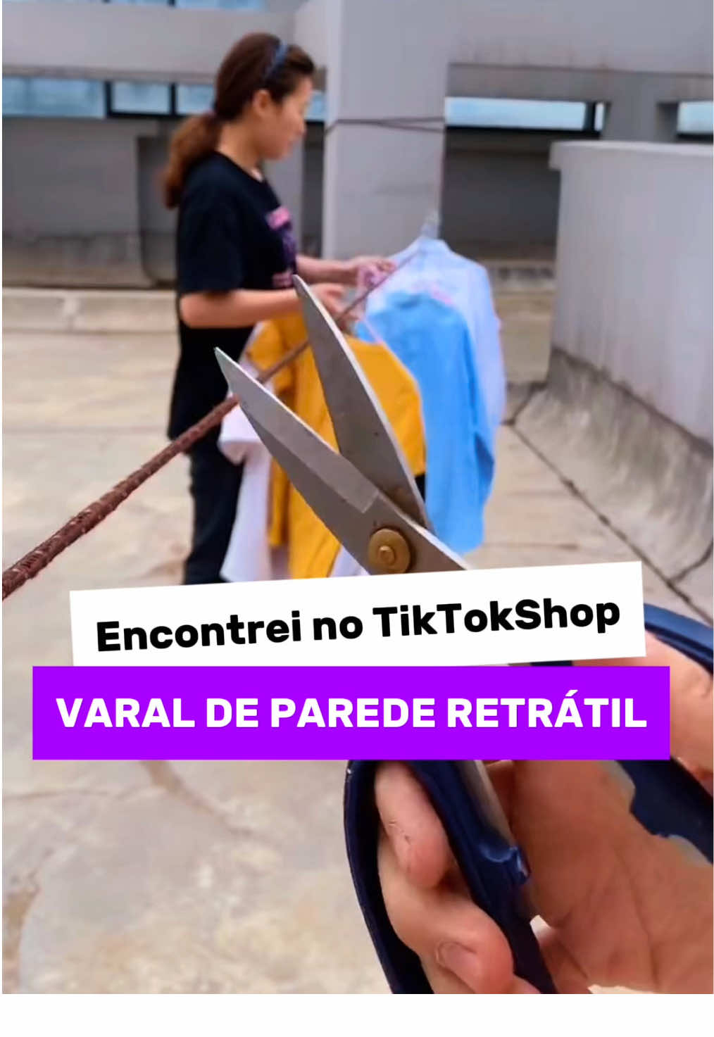 🔧 Varal Retrátil de Parede Praticidade e Organização no Seu Espaço, perfeito para kitenet e apartamentos #varal #lavarropas #lavanderia #dicasparacasa #achadinhos 