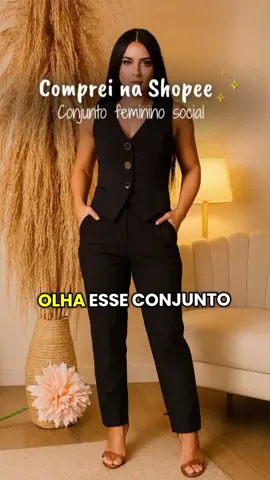 O conjunto de Alfaiataria dos sonhos e por um preço inacreditável! 😍 ✨ Comenta aqui se você também gostou 😃 Busque na Shopee pelo código BPS-XKF-TLK #modafeminina #estilofeminino #conforto #sofisticação #acheinashopee 