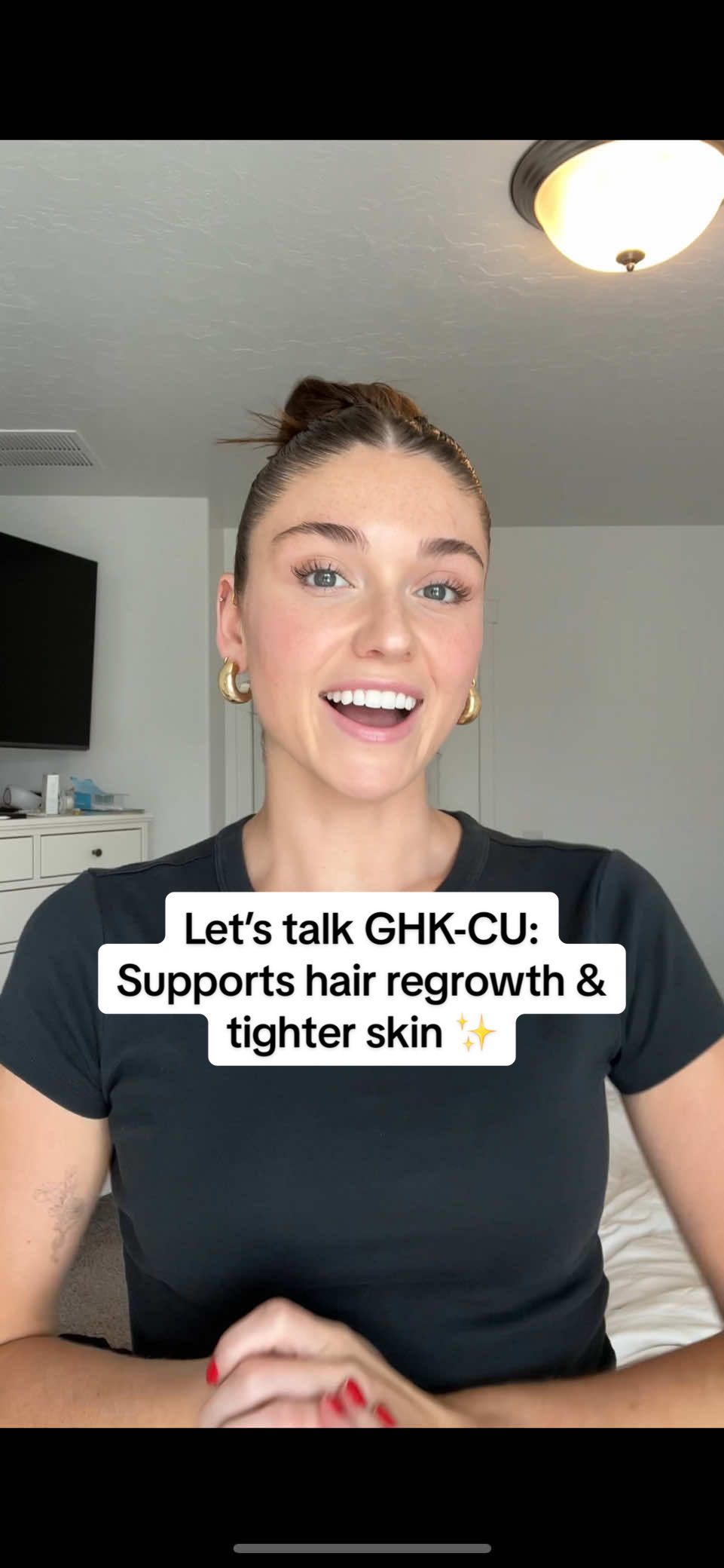 I have LOVED adding GHK-CU to my stack & have really seen such a difference! It’s known as the “beauty peptide” & I can 100% see why now. If you’re struggling with any of these things or have questions feel free to message me!💗  *this is not medical advice, this is my personal experience. Results may vary* #ghkcupeptide#beautypeptide#hairregrowthremedy#looseskinrepair#healthtransformation  