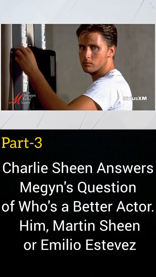 Charlie Sheen Answers Megyn's Question of Who's a Better Actor: Him, Martin Sheen, or Emilio Estevez #podcast #amarica #usa #megynkelly #charliesheen #news #hollywood 