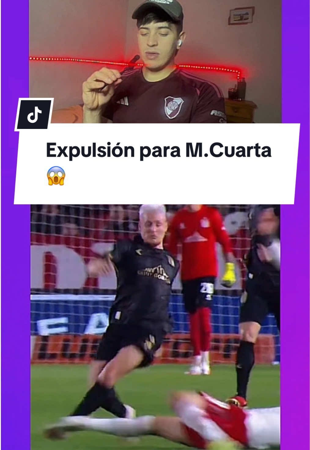 Martínez cuarta jugando al límite 😰💔#reaccion #futbol⚽️ #riverplate #estudiantesdelaplata #alexshu 