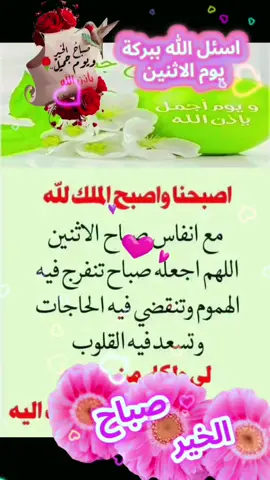 دعاء صباح يوم الاثنين🤍،.#صباحكم_أحلى_صباح🌹🌹 #صباح_الخير #صباحكم_سعادهـ🌸🍃 #صباحكم_معطر_بذكر_الله  #🤲🌺🌹🌼🍂🌞 