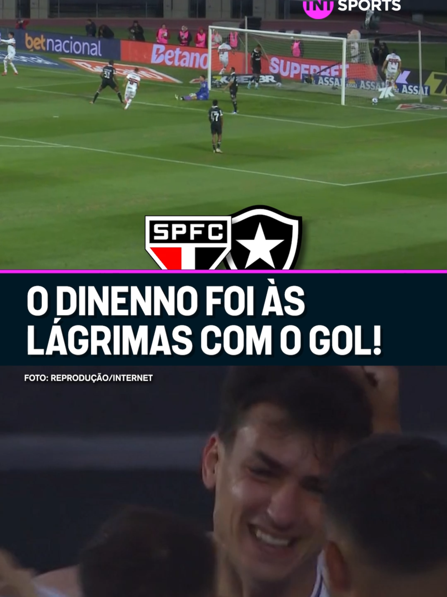 O DINENNO NÃO CONSEGUIU SEGURAR A EMOÇÃO! 🥹🥹 O atacante, que não fazia um gol HÁ MAIS DE UM ANO, balançou as redes pela primeira vez com a camisa do São Paulo! 🇾🇪🇾🇪 #FutebolBrasileiro #BrasileirãoBetano #tiktokesportes #saopaulo #dinenno