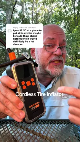 Replying to @Rose The cordless Tire Inflator is easy to use and on sale. #tireinflator #aircompressor #flattire #DIY 