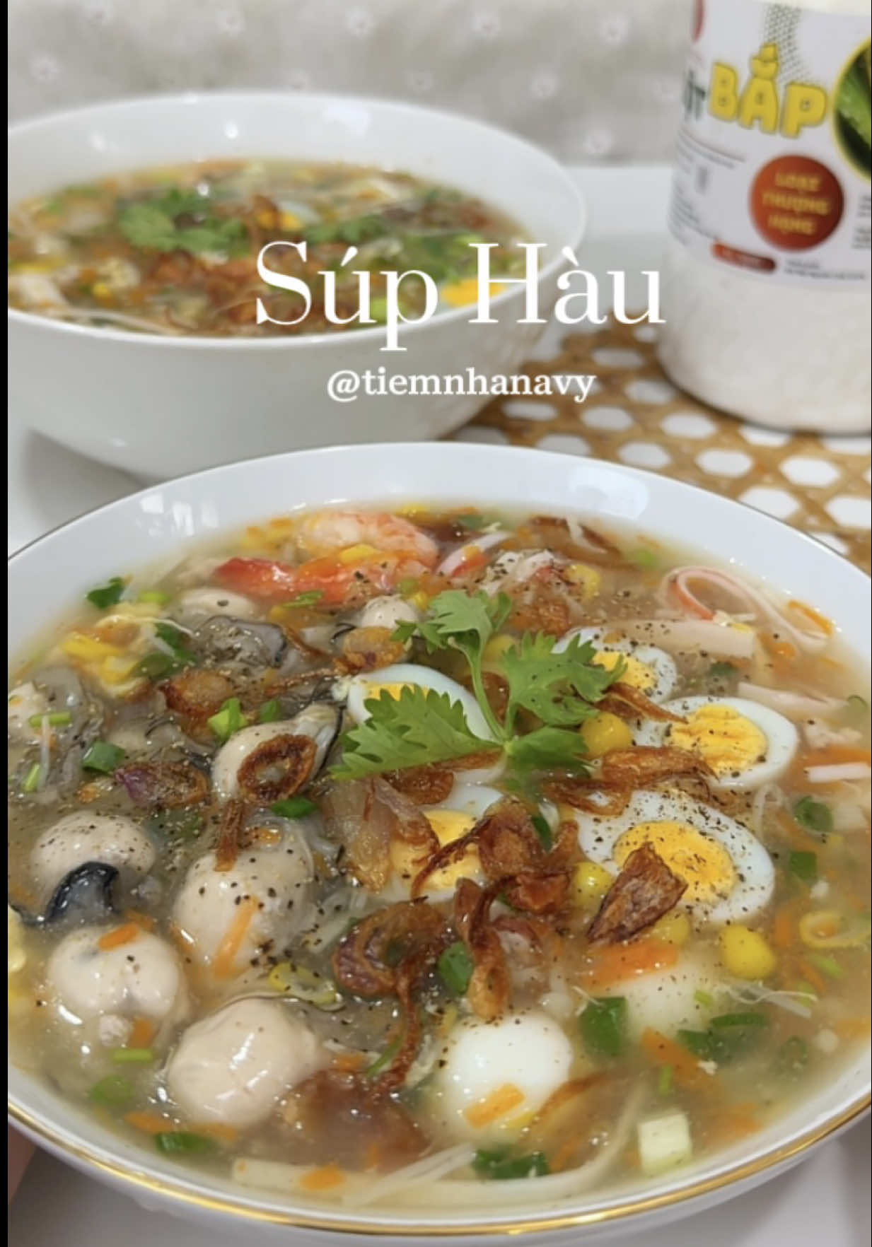 Tẩm bổ thôi, mời mn tô súp hàu ăn sáng nha #tiemnhanavy #ilovetiktok #suphau #homnayangi  #