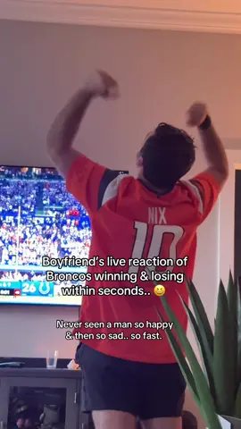 Reaction of my boyfriend at the end of that @Denver Broncos game against @Indianapolis Colts .. 😞  #football #footballtiktok #sundayfootball #denverbroncos #colts 