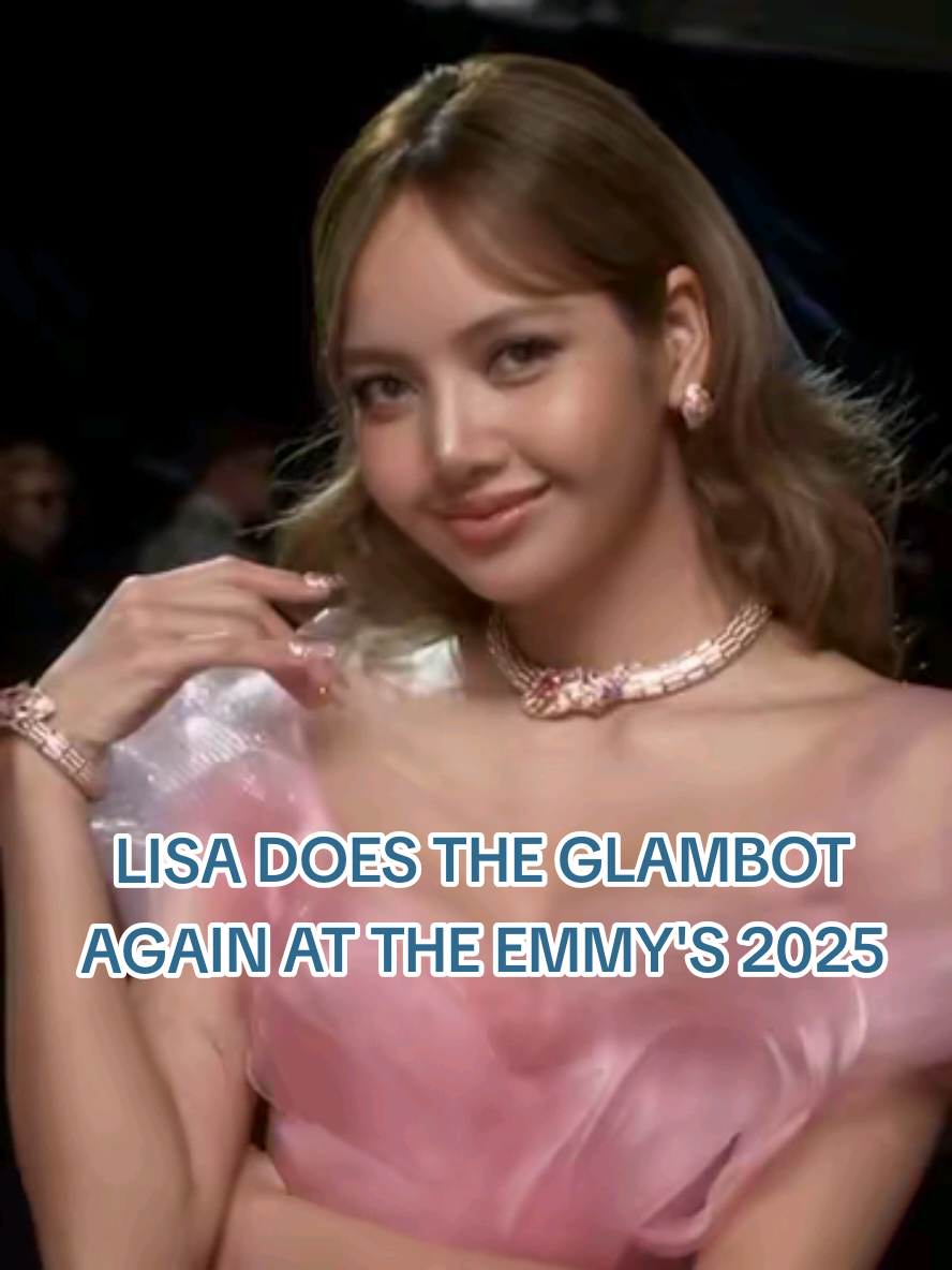Lisa Glambot at the Emmy's 2025 . prettiest in pink 💖 @LISA @LLOUD  #lisa #lalisa #thewhitelotus #emmys #glambot 