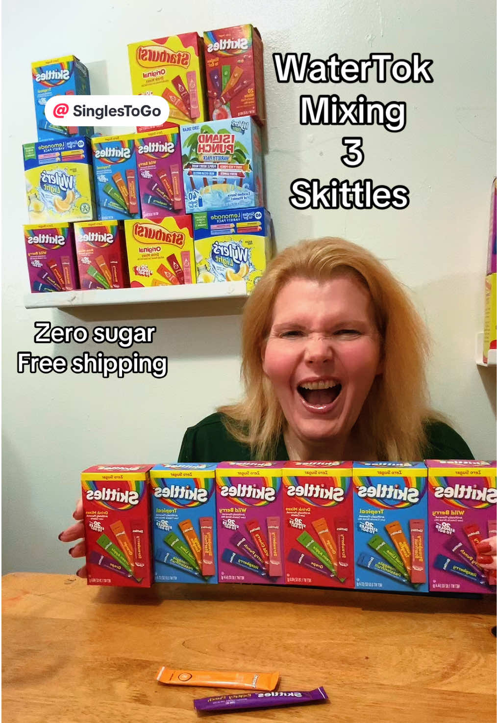 @Singles To Go @skittles #waterTok #TikTokShopRestock #JustAddWater #HealthyDrinks #ZEROSugar