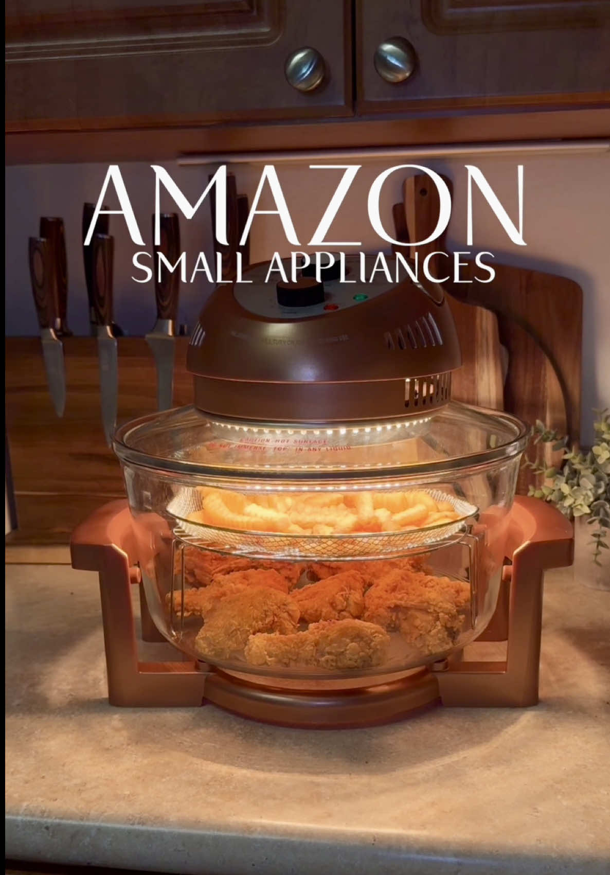 Link in my bio under ✨Small Appliances✨ Cook smarter, not harder! The 16Qt Extra Large Glass Air Fryer is family-sized and non-toxic, with 3 cooking sections to make fries, chicken & more—all at once. No preheat, self-cleaning, and dishwasher safe! #amazonfavorites  #amazonmusthaves 