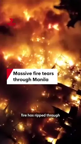 A major fire has ripped through one of the poorest areas of Manila. There was panic as families evacuated struggling to find their way to safety through the smoke. #filipino #manila #fire #happyland #philippines