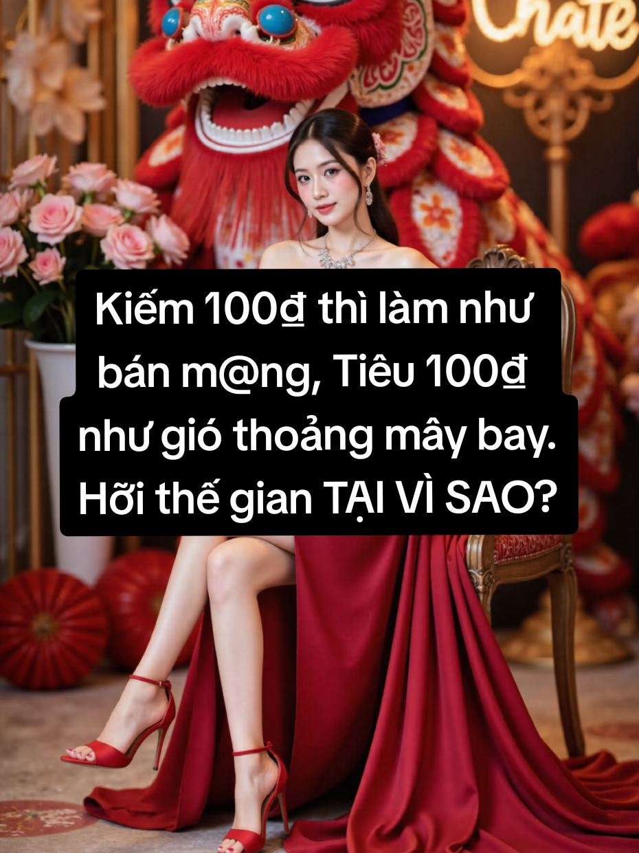 Kiếm 100₫ thì làm như bán m@ng,Tiêu 100₫ như gió thoảng mây bay.Hỡi thế gian TẠI VÌ SAO?#lao_vuong #tu_duy_kinh_doanh #baihockinhdoanh #than_tai #lientuctienlen 