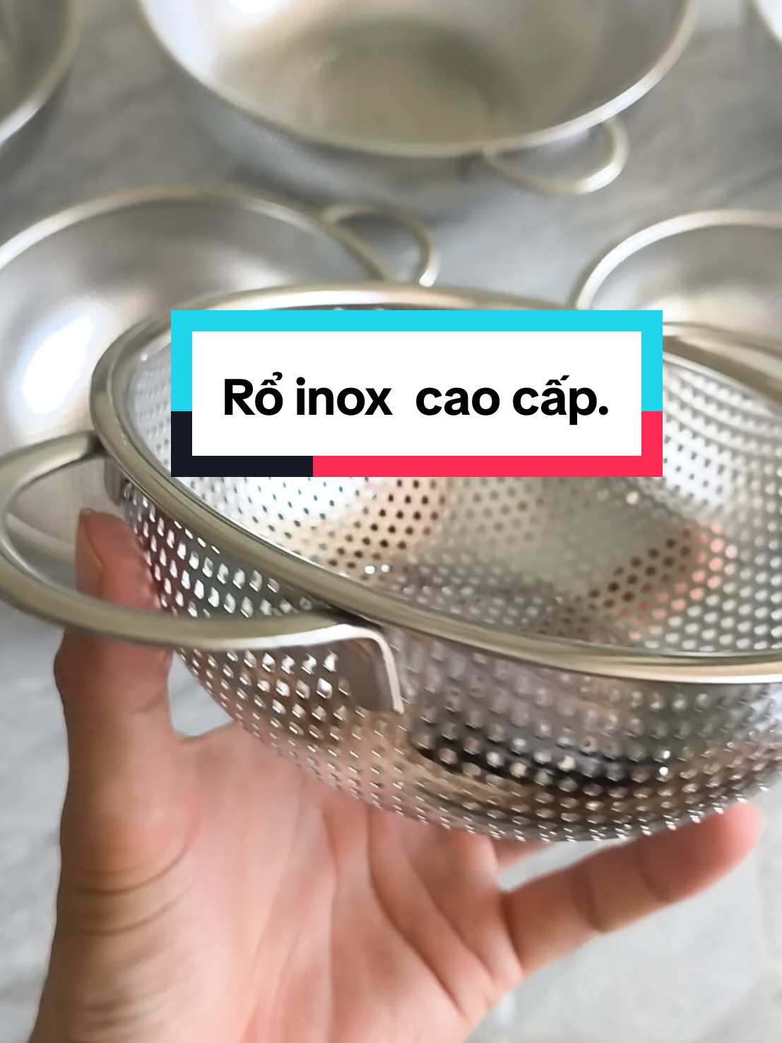 Rổ inox chất lượng cao SuperCheef. Inox 201,an toàn không gỉ set. #rổinox #rổ #dobep#xuhuong#superchef 