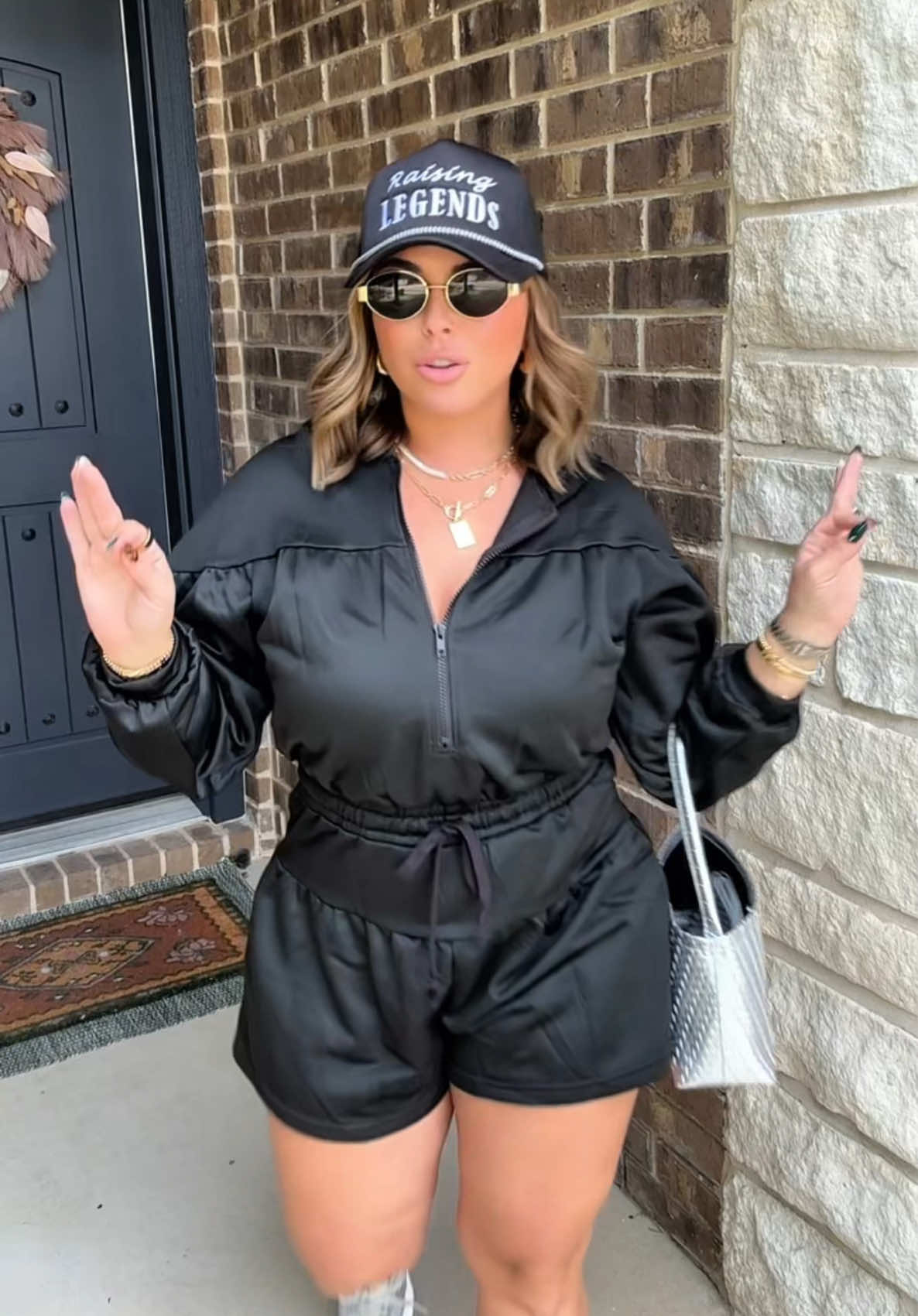 Wearing a large 🖤 #romper #jumsuit #hoodiejumper #fashion #styleinspo 
