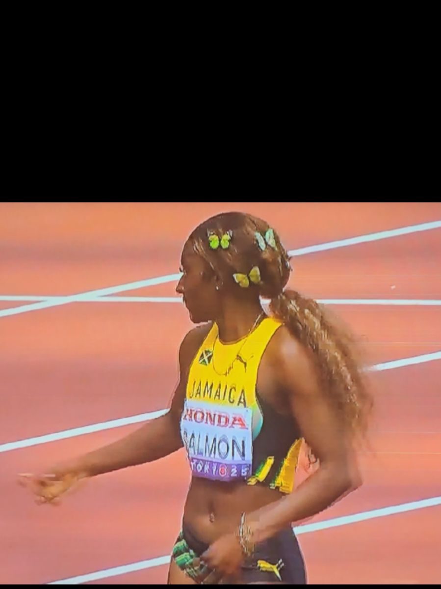 Salmon of Jamaica 🇯🇲  2nd in the 400m hurdle heat 9/14/25 #RBN #jamaicatiktok 