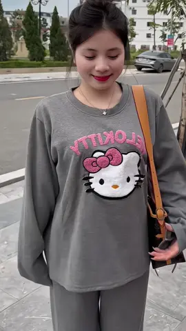 Bộ đồ ngủ Kitty dài tay quần dài #bodongu #bodonu #xuhuongtiktok 