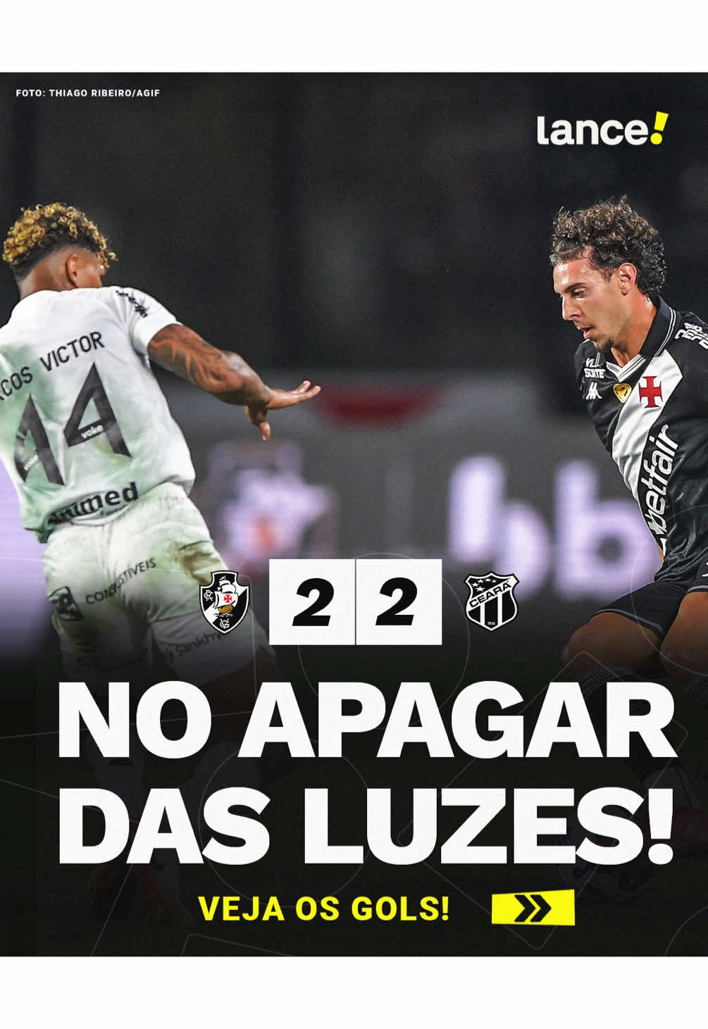 EMOÇÃO ATÉ O FIM! 💢👴🏻 Confira os gols da partida entre Vasco e Ceará em São Januário!  #Redes4