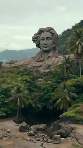 🗿 Monumen Raksasa Runtuh Dihantam Longsor 🌑 #Monumen #Longsor #BencanaAlam #Shorts